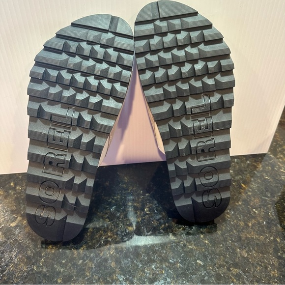 Women's Sorel Roaming Decon Slide Sandals Leather Sea Salt New Size 10 - Picture 5 of 7